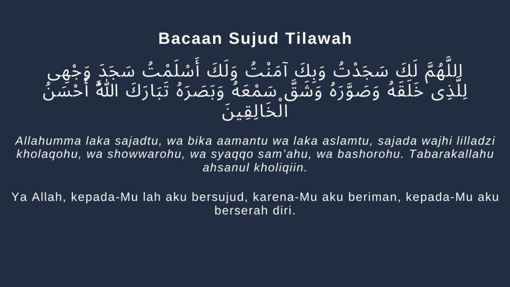 Bacaan Sujud Tilawah Niat Arti Dan Tata Caranya