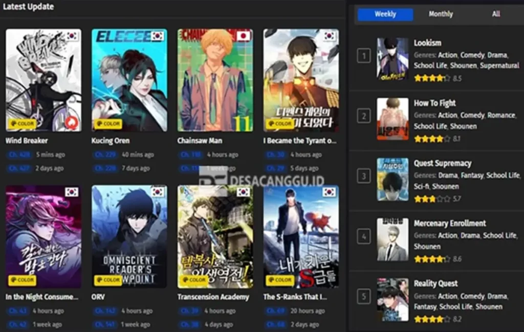 Download Manhwa List Terbaru