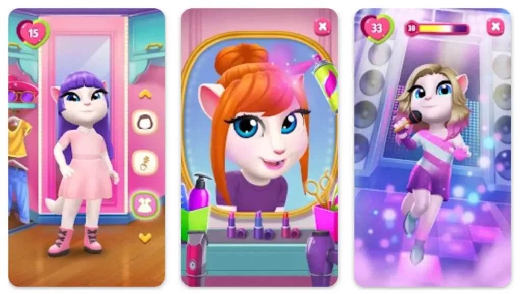 Fitur yang Tersedia di Menu My Talking Angela 2 Mod Apk