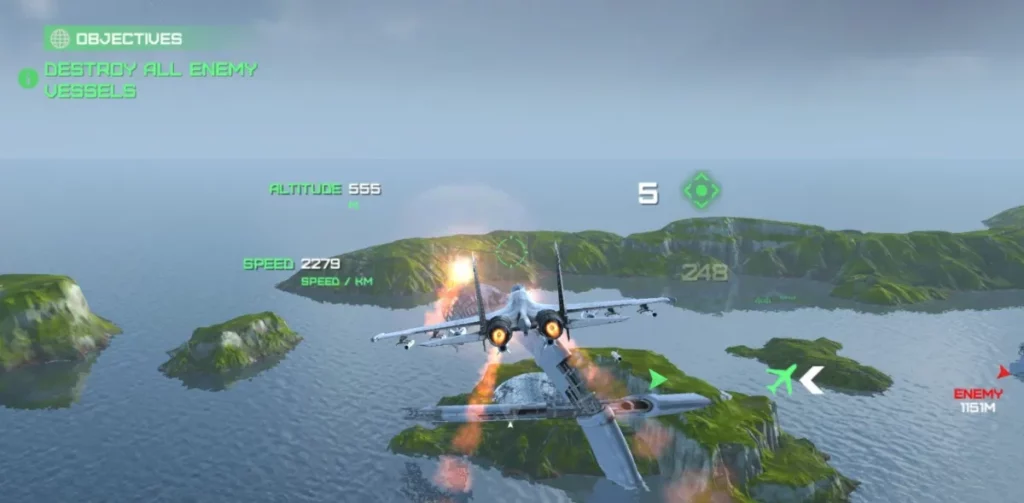 Kualitas Grafik Permainan Modern Warplanes Mod Apk Sangat Bagus