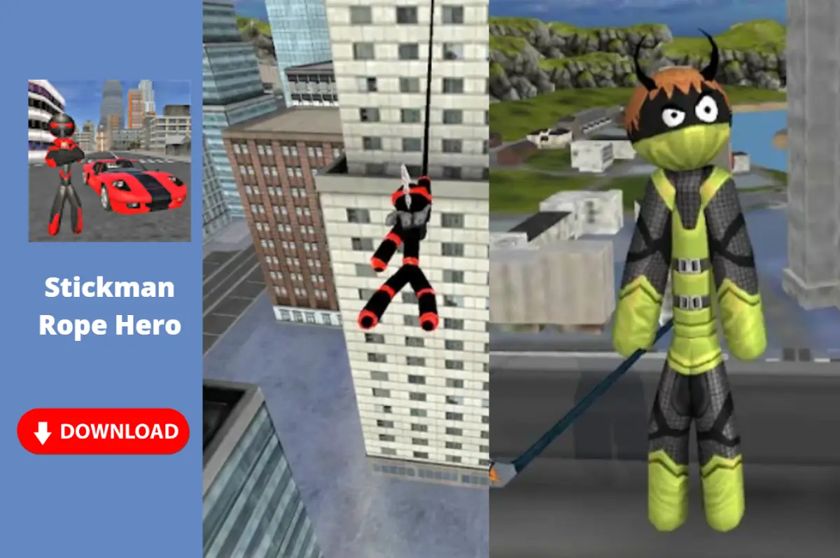 Review Game Stickman Rope Hero Mod Apk