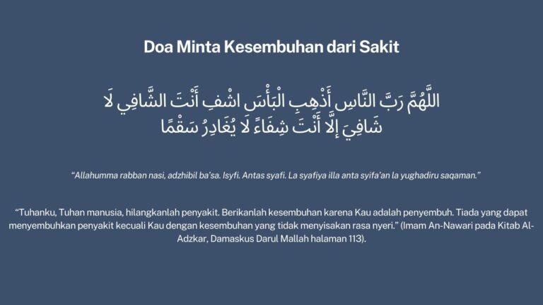 11 Doa Minta Kesembuhan Dari Sakit, Bersabar Dan Percaya PadaNya