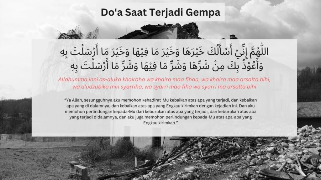 Doa Ketika Gempa Bumi Sesuai Sunnah Arab Latin Dan Artinya