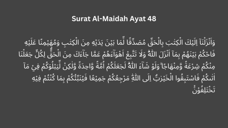 Kandungan Surat Al-Maidah Ayat 48: Arab-latin, Arti, Dan Hukum Tajwidnya