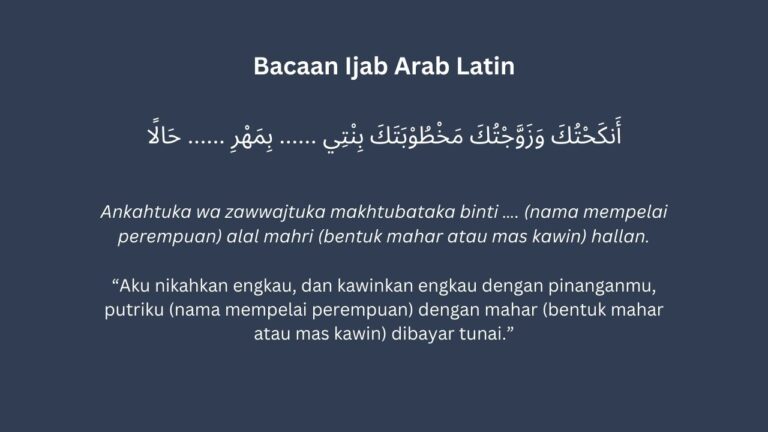 7 Bacaan Akad Nikah Bahasa Arab Latin Dan Artinya Lengkap!