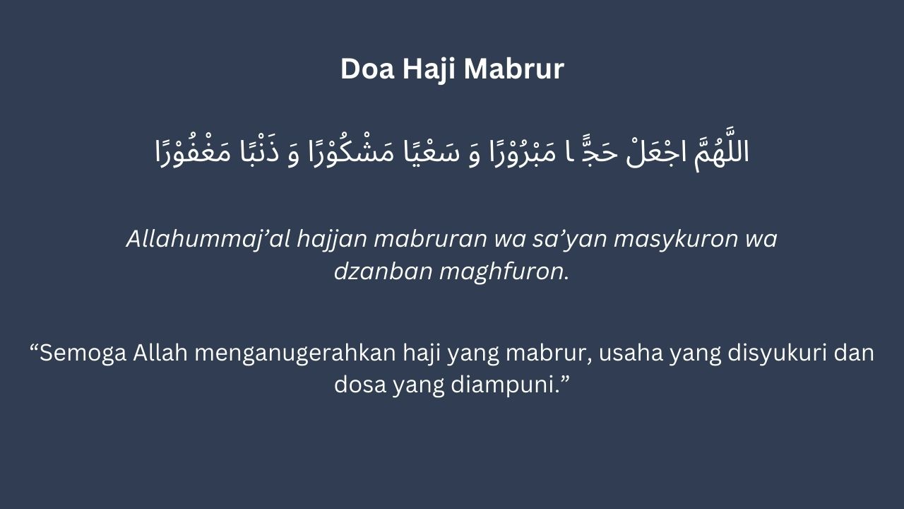 Doa Haji Mabrur