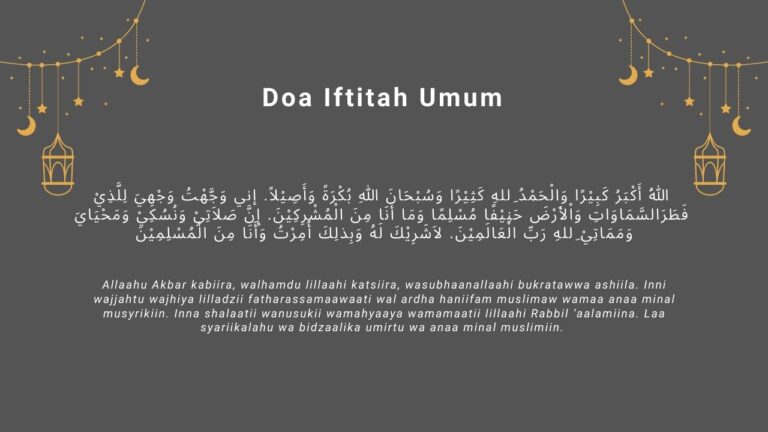 Bacaan Doa Iftitah Panjang, Pendek, Arab-Latin Dan Artinya