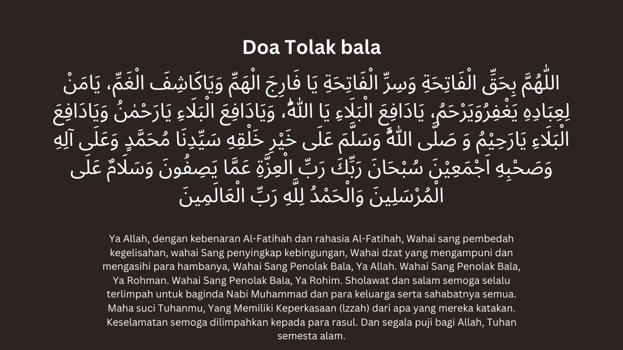 Doa Tolak Bala Umum