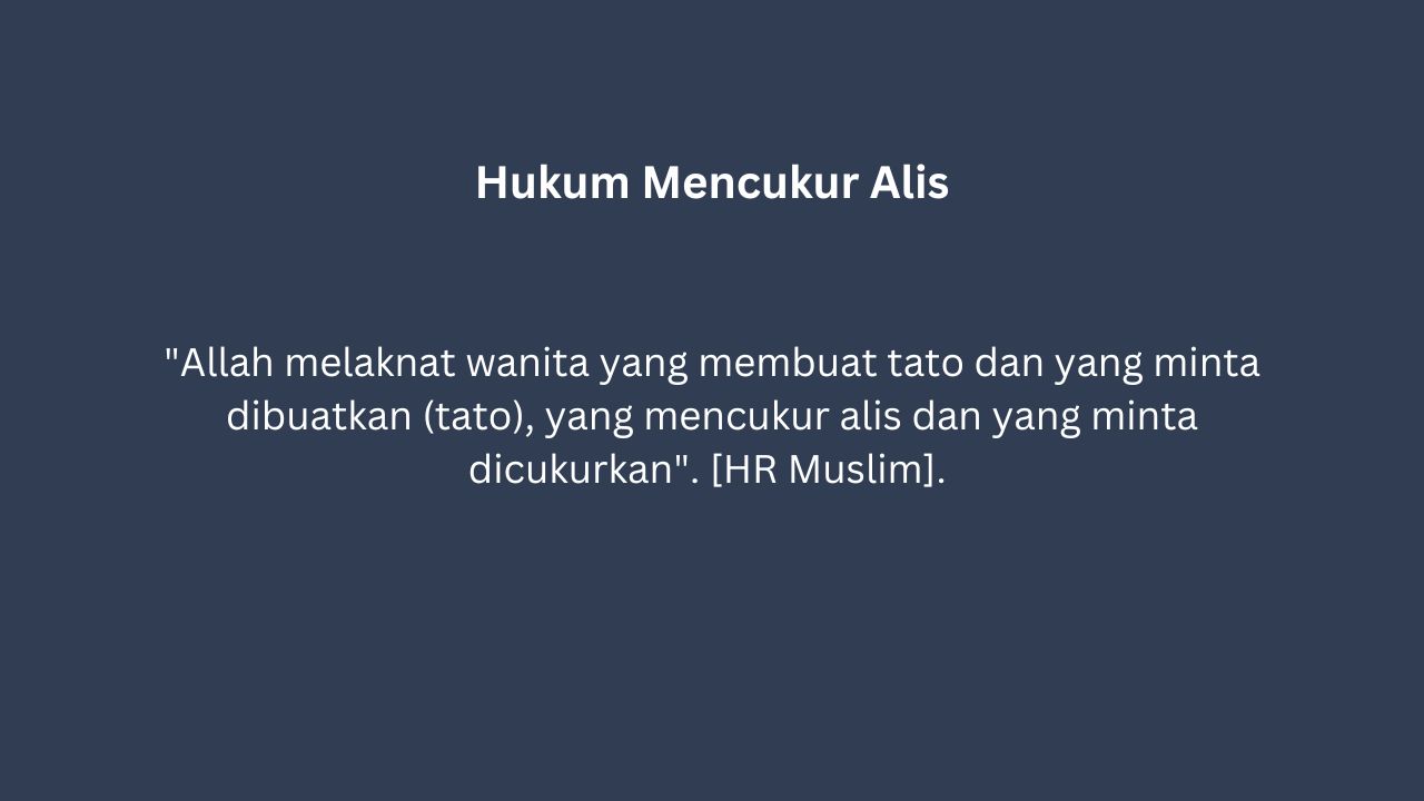 Hukum Mencukur Alis dalam Islam 