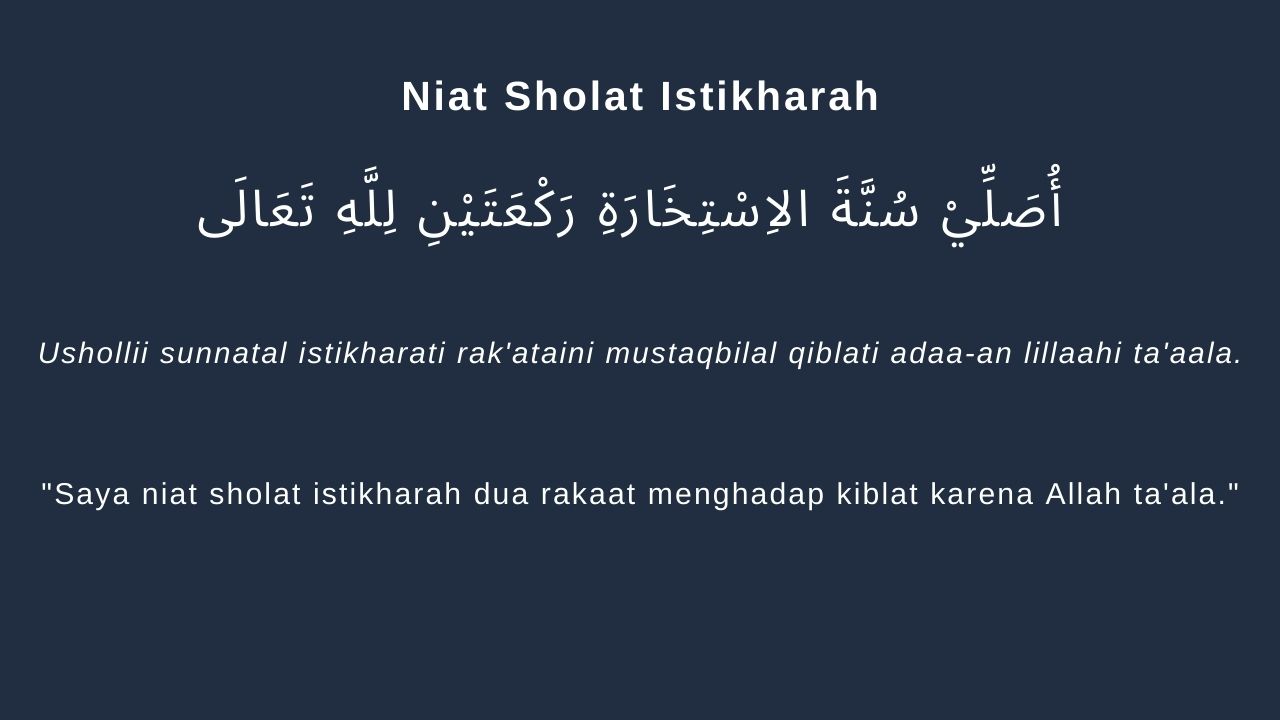 Niat Sholat Istikharah