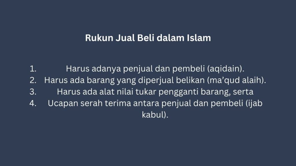 Hukum Jual Beli Dalam Islam Pengertian Syarat Rukunnya