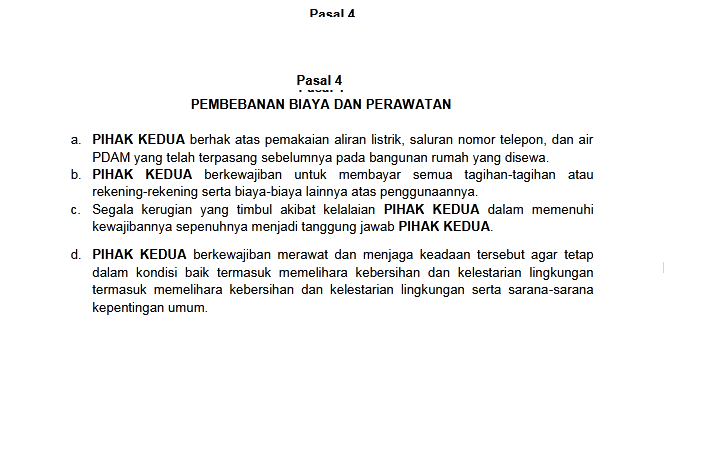 Format Surat Perjanjian Kontrak Rumah 5