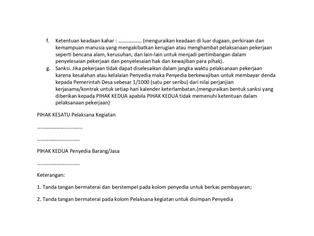 Surat Perjanjian Kerjasama Proyek 2