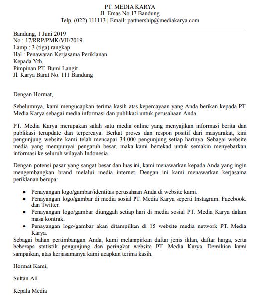 surat penawaran kerjasama 1