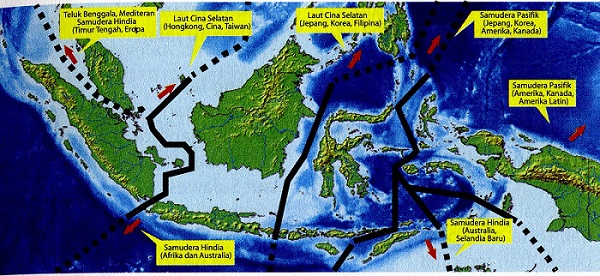 Lokasi Strategis Jalur Perdagangan Indonesia