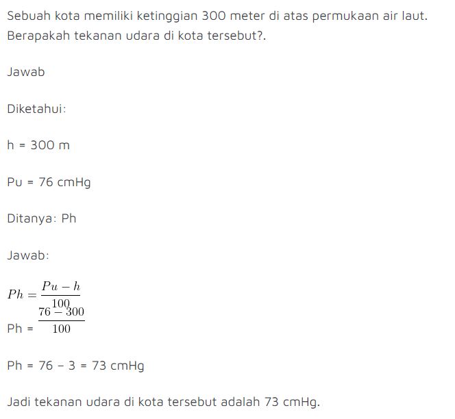 Contoh soal tekanan zat gas