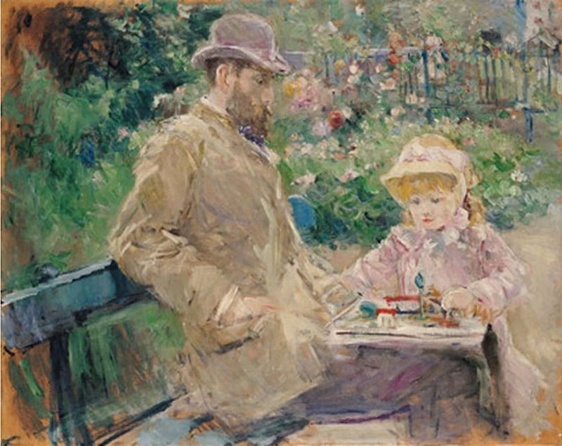 Eugene Manet and His Daughter at Bougival Beserta Analisisnya