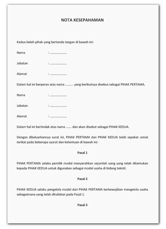 Format Mou 1