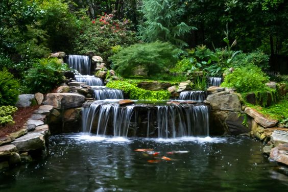 Kolam Koi Konsep Air Terjun