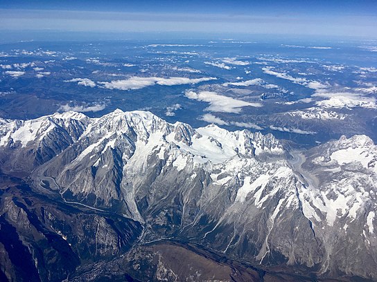 Mont Blanc from air 2019 2