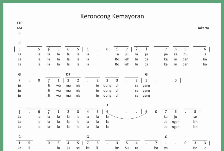 Lagu Keroncong Kemayoran