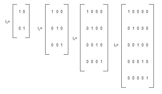 Contoh matriks identitas