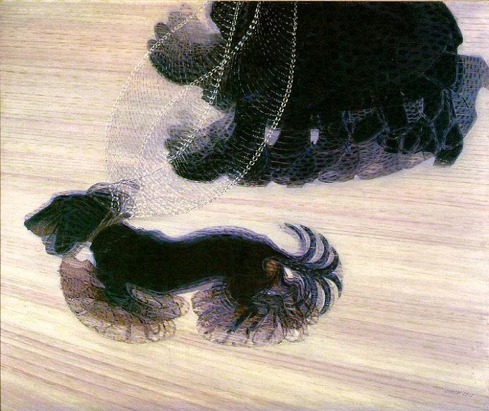 Dynamism of a Dog on a Leash