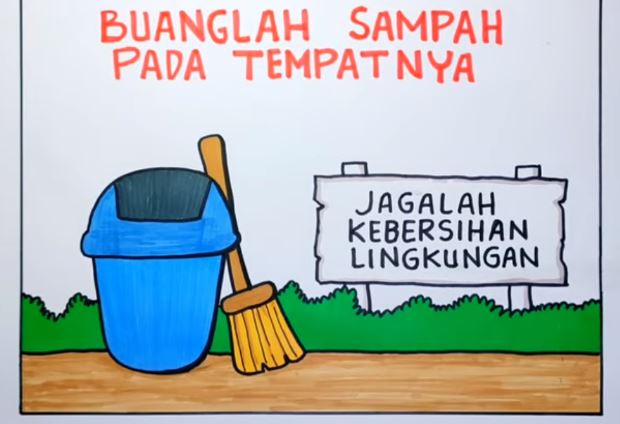 Poster Buang Sampah pada Tempatnya