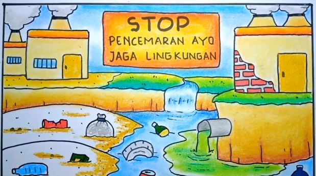 Poster Stop Pencemaran Ayo Jaga Lingkungan