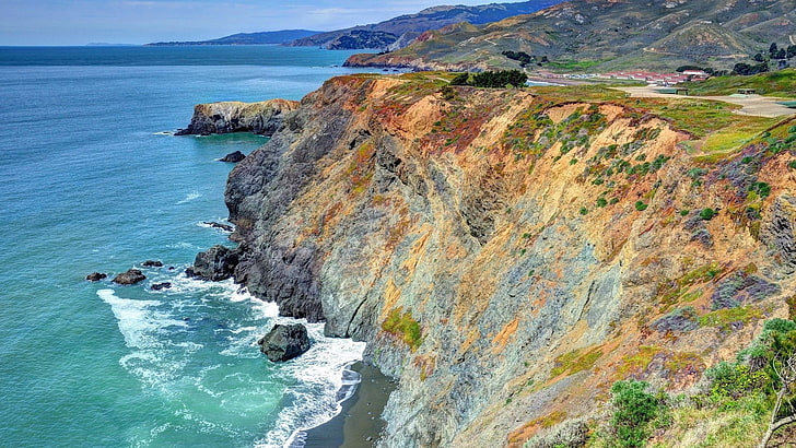 coast landscape cliff promontory wallpaper preview