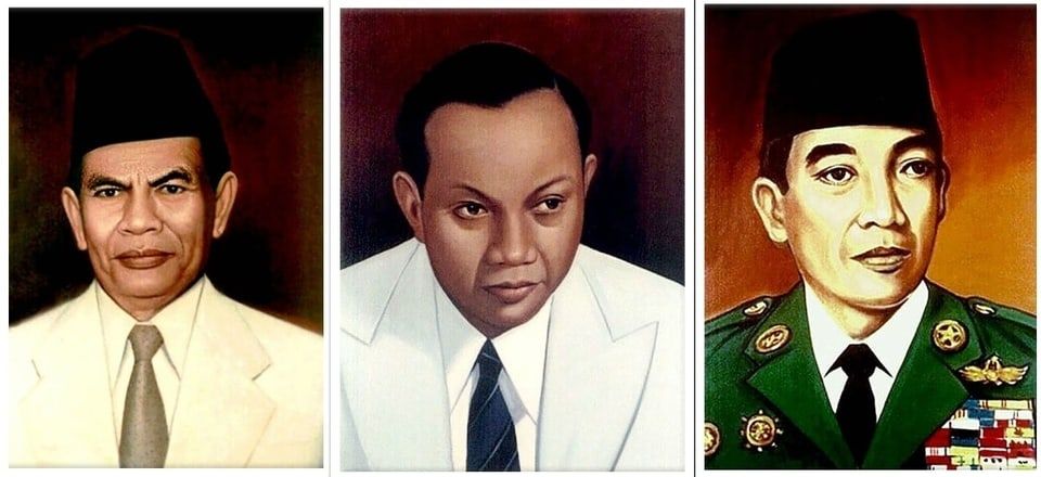 Tokoh Perumus Pancasila (Mohammad Yamin, Soepomo, dan Soekarno)