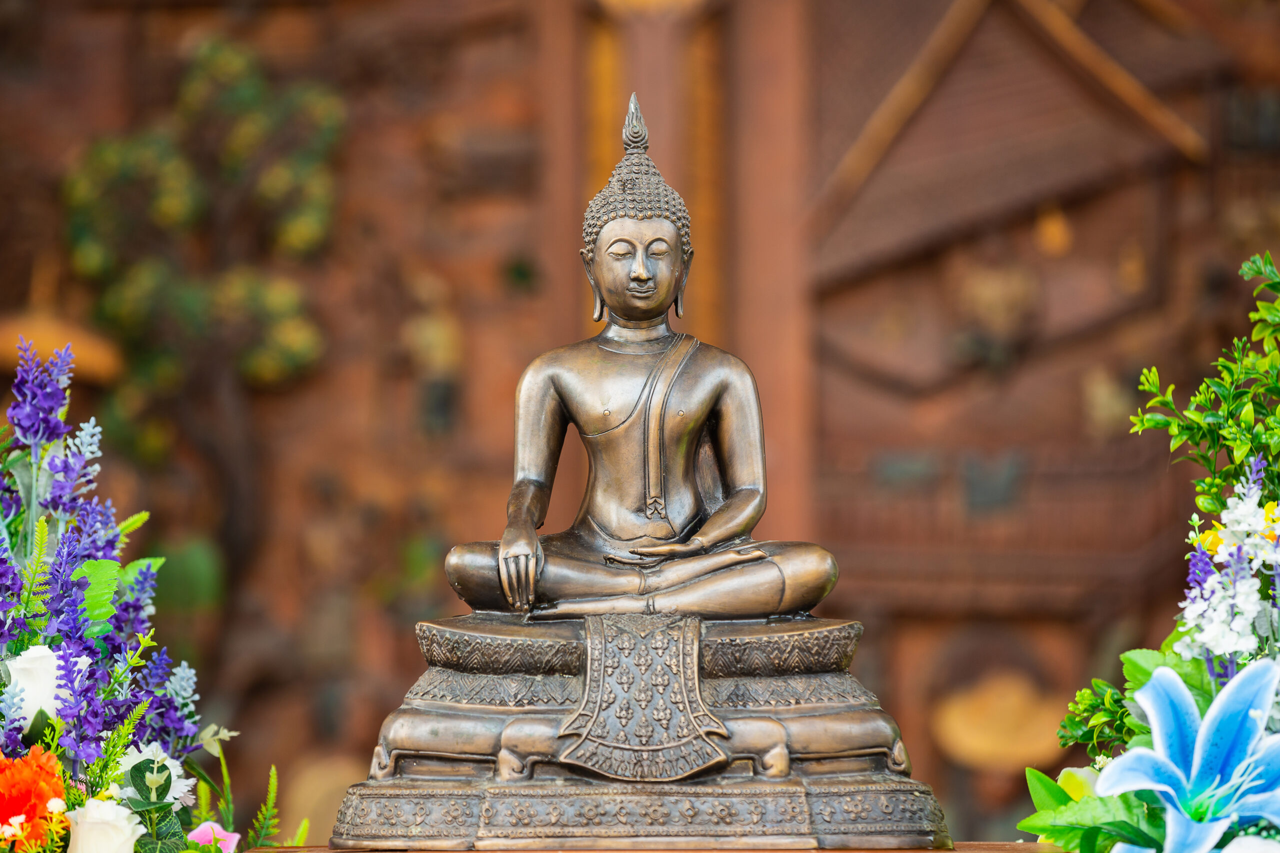 Patung Buddha di Vihara