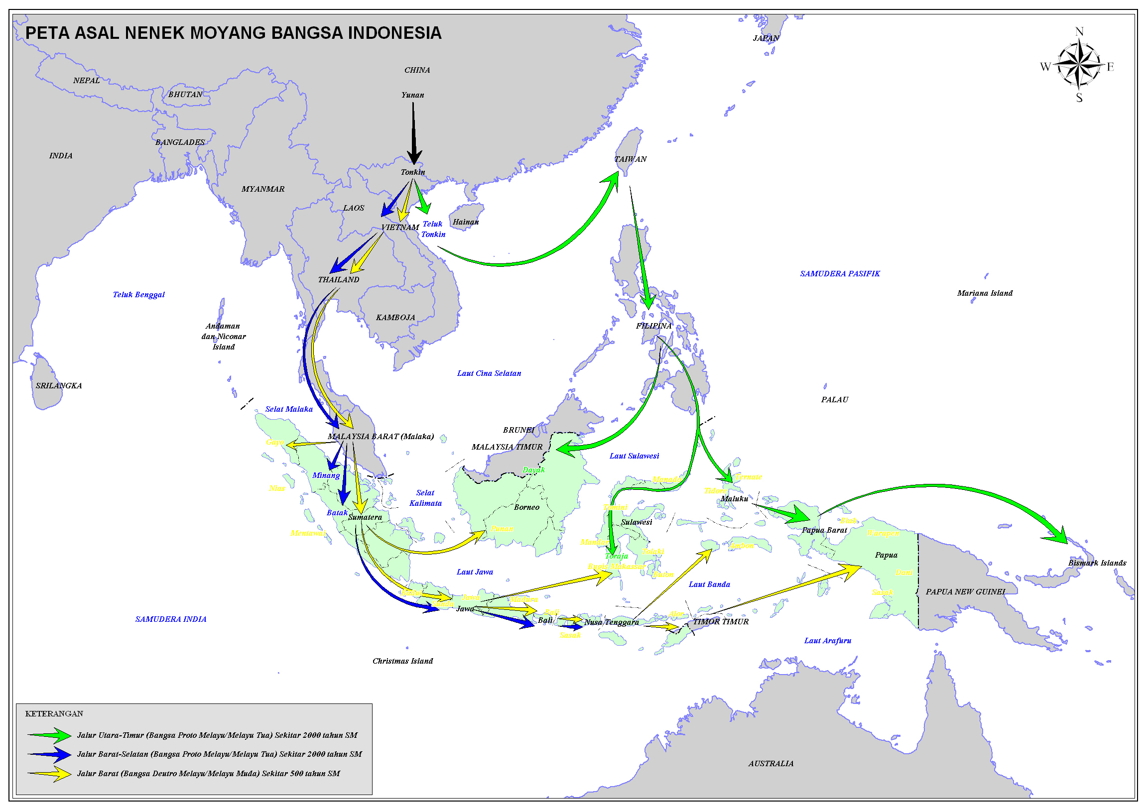 Persebaran Proto-Melayu dan Deutro-Melayu