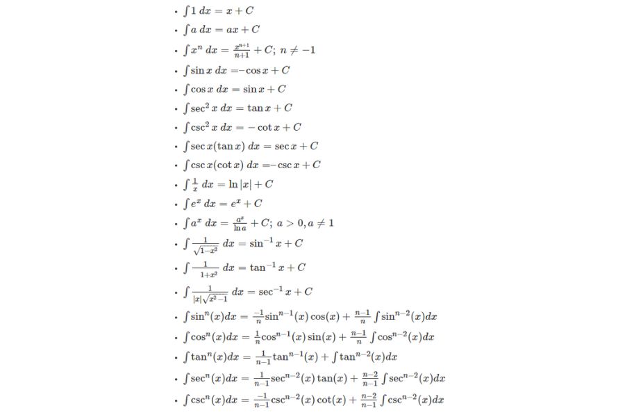 Rumus Integral  