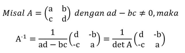 Invers Matriks Ordo 2x2 2