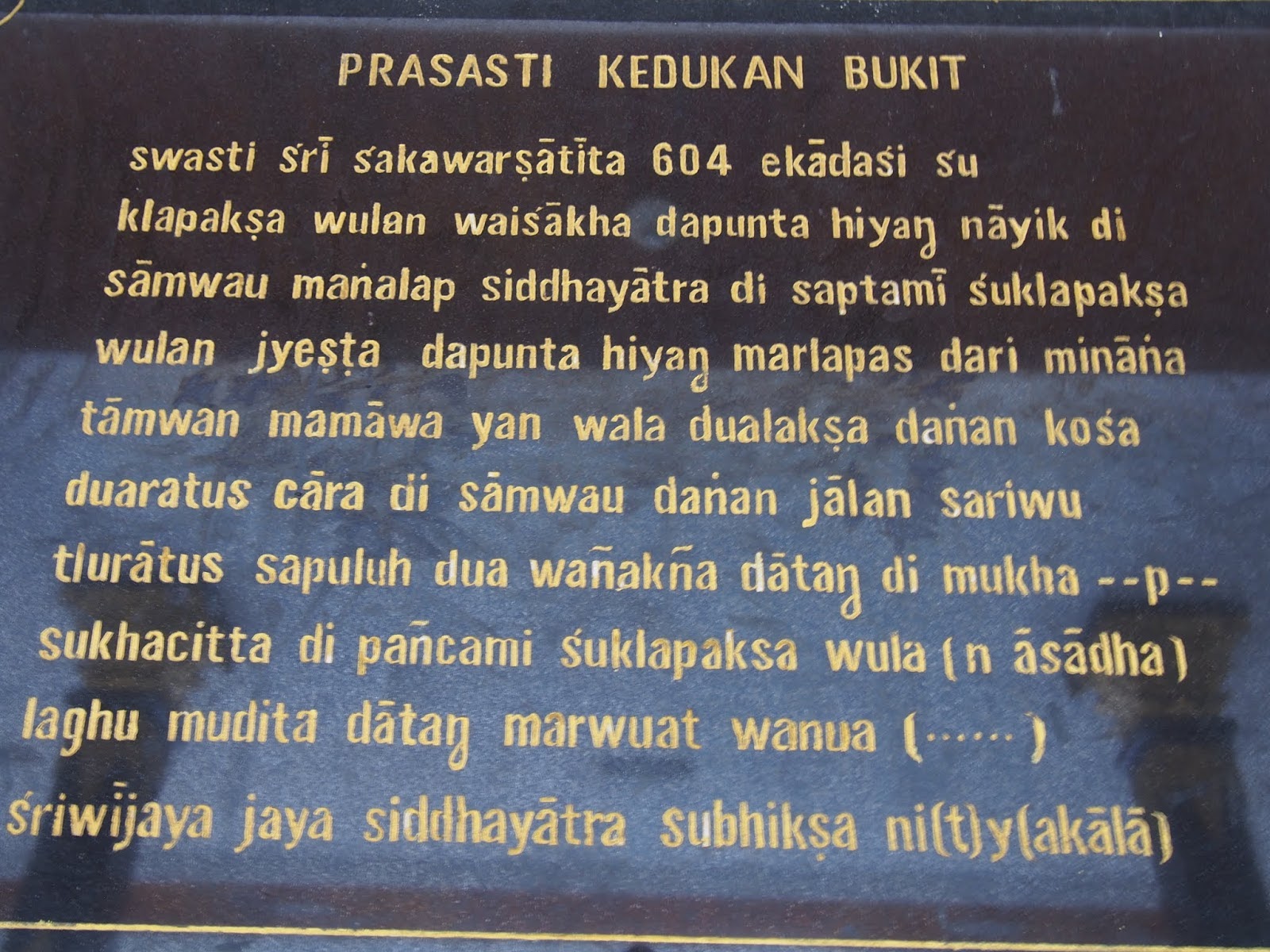 Transkrip Prasasti Kedukan Bukit 