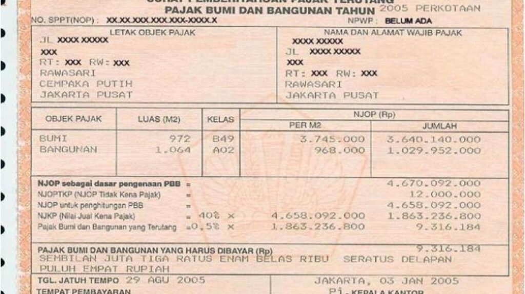 Pajak Bumi dan Bangunan (PBB)