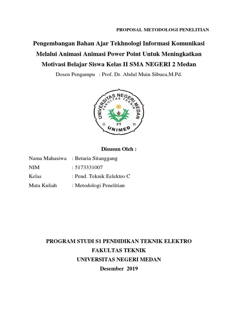 Contoh Proposal Penelitian Pengembangan  