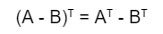 Pengurangan Matriks Transpose