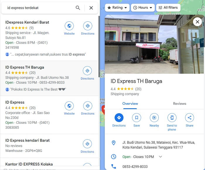 Cara Mencari Id Express Terdekat Lewat Google Maps