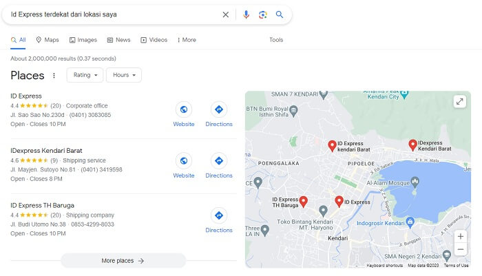 Cara Mencari Id Express Terdekat Lewat Google