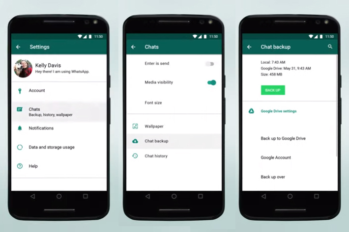 cara backup chat WA di Android