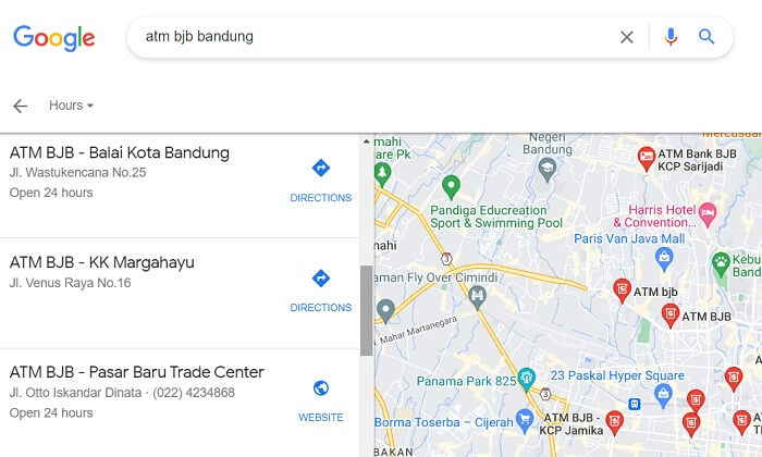 Cari Alamat ATM BJB Lewat Google