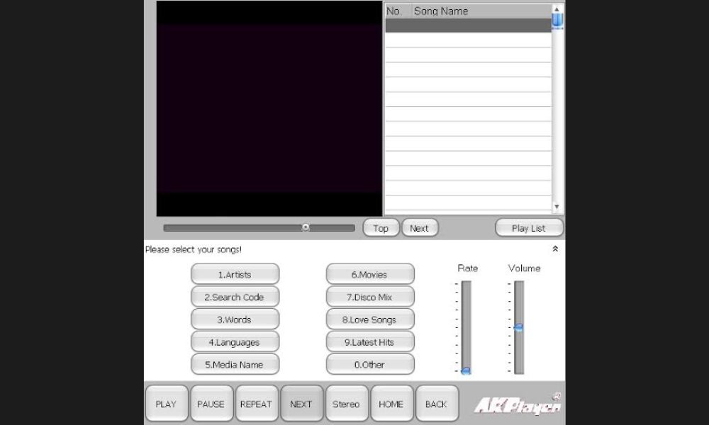 Aplikasi karaoke PC Advanced Karaoke Player