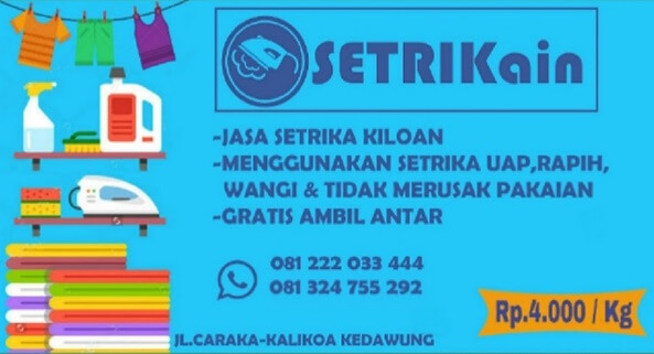 Contoh iklan jasa setrika