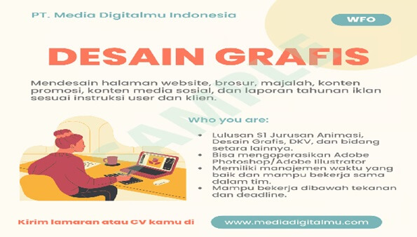 Contoh iklan lowongan pekerjaan di Desain Grafis