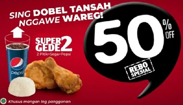 Iklan Bahasa Jawa tentang Makanan Cepat Saji