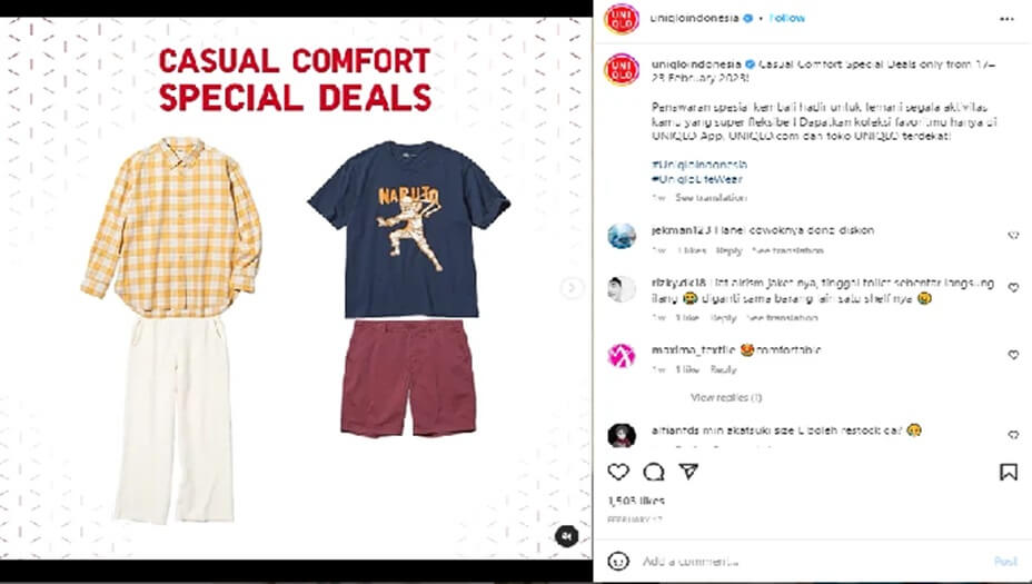 Contoh Iklan Baju di Instagram