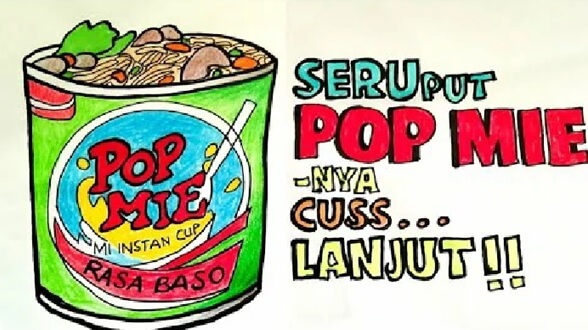 Contoh gambar iklan komersial Pop Mie