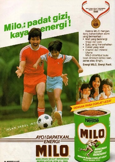 Contoh iklan Milo jadul